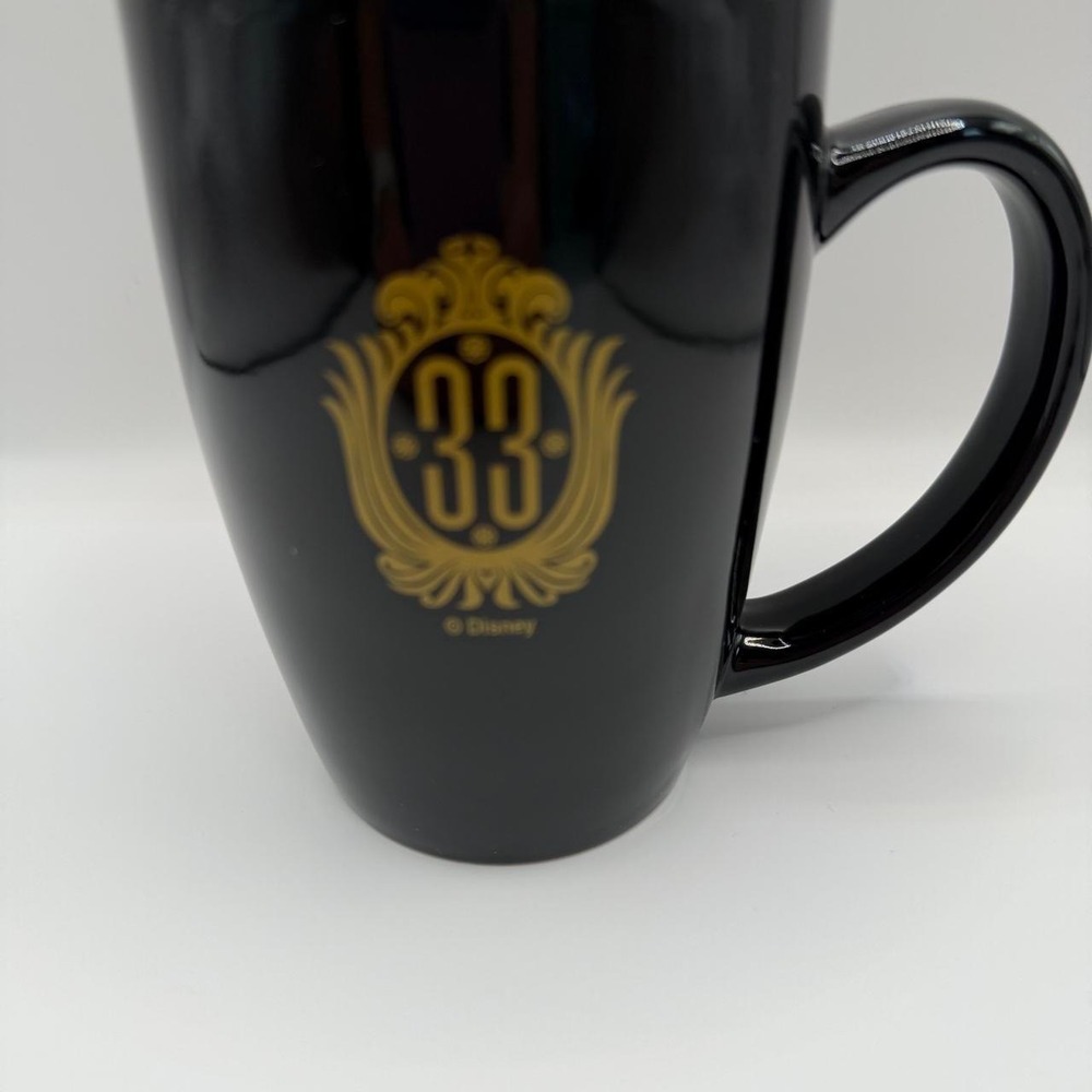 Disney Parks Club 33 Coffee Mug Black Ceramic Old Logo Member Exclusive Rare